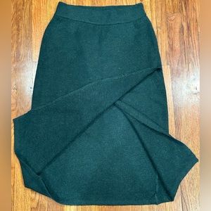 Midi Green Wrap Skirt - Size Small